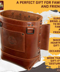 Nut And Bolt Bag From Ambassador Series Chestnut Brown Top Grain Leather Tool Bag And Belt For Ironworkers Built Tough Pro Grade Durable Organizer For Professional Use AS2585