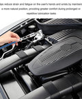90 Degree Right Angle Grease Gun Coupler Adapter With Non Slip Grip lubricating car engine in tight space