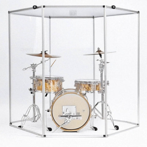 3 Pack 48 Inch Clear Acrylic Hinges For 1/4 Inch Drum Shield Panels Featuring Tooth In Groove Mechanical Lock Pinless Design That Snaps Right In With Zero Drilling Or Glue And Delivers A Straight Up Easy Setup