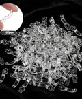 Clear Rope Light Clips Kit 100 Pack Transparent Mounting Brackets With 100 Screws On Display