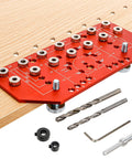 Shelf Pin Jig And Hinge Jig 2 In 1 Pro Grade Adjustable Drilling Guide For Woodworking with accessories included