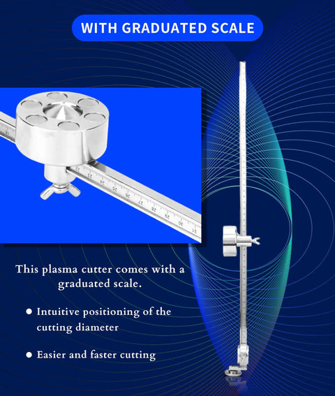 Pro Grade Plasma Cutting Compass With Graduated Scale For Precise Circle Cuts Stainless Steel Torch Guide Roller Wheel Accessory