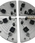 12 Inch 6040 Cole Jaws With 6030 HD Workholding Kit for Large Bowl Turning displayed with 8 extra long mounting screws
