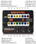 Auto ECU Breakout Box GT100 OBDII Protocol Detector with labeled connectors and voltage display for car diagnostics.