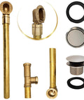 Solid Brass Bathtub Drain Overflow Box With Ball Joint Satin Nickel Finish crafted for real heavy use on deep soak baths, showing assembly parts.