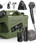 Portable Camping Shower With 5-Gallon Food Grade Water Jug, Rechargeable Battery, Electric Outdoor Shower Pump For Hiking