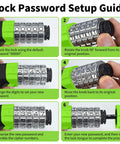 Lock setup guide for Heavy Duty Metal Digital Dial Chain Lock For Bikes And Electric Scooters Three Point Two Foot Long With 5 Digit Keyless Combination Security Anti Theft Neon Green For Bike Electric Scooter E Bike Motorcycle
