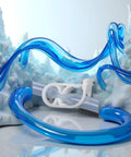 Adjustable Tubing Clamps For 0.25 To 0.5 Inch Tubing Pack Of 10 White Plastic Hose Clamps amidst blue tubing