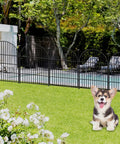 Tall Garden Fence With Gate 40 Inches High By 26 Feet Long 12 Panels Heavy Duty Metal No Dig Fence for Yard and Pet Barrier