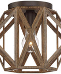 Elevate Your Home Decor With This Straight Up Solid Rustic Flush Mount Ceiling Light Featuring A Dope Wood Finish That Brings Serious Farmhouse Vibes To Any Room UL Certified Easy Setup Perfect For Modern Living Spaces Today. Hexagon wood frame light fixture.