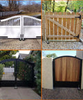 Beefy Heavy Duty Gate Wheel Set 4 Inch Spring Loaded Caster For Wooden Gates With Rubber Wheel And Universal Mount Plate