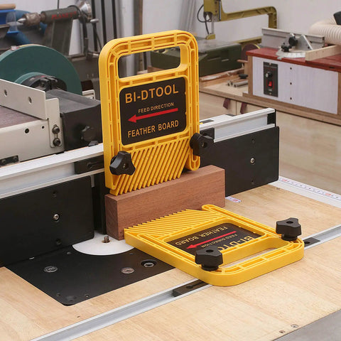 Featherboards For Table Saws And Band Saws With Feather Loc Safety System Adjustable Six Point Three Inch Extended Fit in use