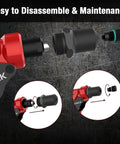 Heavy Duty Pop Rivet Gun Kit NT200 With 360 Degree Swivel Head easy disassembly and maintenance of nosepieces
