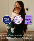 Dream Sock Smart Baby Monitor With Real Time Pulse Rate And Oxygen Alerts Easy Peace Of Mind For Busy Parents And Baby Sleep Insights And Real Time Alerts For Safer Nursery Night And Day, mother holding sleeping baby near crib