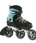Formula 100 Fitness Inline Skates for Men Size 5 Black and Light Blue with Molded Shell and Secure Closure System