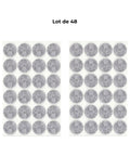 Set Of 48 Self Adhesive Felt Furniture Glides 25 mm Diameter Scratch Resistant Floor Protectors For Chairs Tables