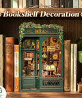 Owl Bookstore Book Nook Kit For Beginners And Teens, DIY Miniature House For Dollhouse Lovers, Library Decor on a shelf.