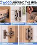 45 Piece Wood Anchor Repair Kit for Stripped Screw Holes Black Finish with Top Threaded Design for Tight Grip on Loose Hinges Cabinets Drawers Shelves and Furniture Includes Extra Pieces for Future DIY Fixes Pro Grade Confidence. Repair kit used on drawer slides, window hinges, cabinet and door hinges.