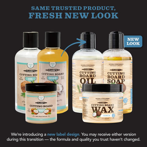 Cutting Board Care Kit with Coconut Oil and Wax for Wood Surfaces Kitchen Countertops Butcher Blocks and Utensils bottles and jars