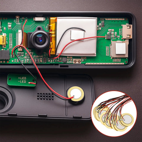 20 Piece Piezo Pickup Kit With 27mm Piezo Discs Transducers Contact Microphones And Drum Trigger Ready Elements Shown Open