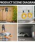 Heavy Duty Garage Wall Hooks 31 Pack Anti Slip PVC Coated Steel Wall Mount Organizer for ladders, tools, hoses in various settings