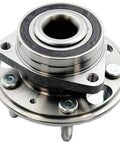 Front view of Beefed Up 2Pcs Front And Rear Wheel Hub Bearing Assembly With ABS 5 Lug Fits 2010 2020 Cars And SUVs Including Malibu Impala Equinox Terrain CTS XTS Lacrosse Regal Saab 9 5