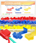 Must Have 125 Pack Solderless Quick Splice Wire Connectors Kit with red, blue, yellow terminals for 22-10 gauge wire repairs.