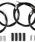 Bike Cable Tune Up Kit With Replacement Brake And Derailleur Cables, DIY Shifting And Braking Upgrade, Black front and rear set