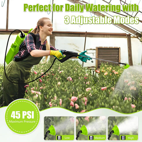 Cordless Backpack Sprayer 3 Gallon With Digital Display And Adjustable Pressures Electric Pump Sprayer in garden use
