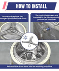 Installation guide for Washer Flange Shaft Assembly Replacement For Samsung Spider Arm Includes 6 Pack DC60-40137A Hex Bolts showing steps.