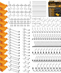 260 Piece Pegboard Hook And Bin Organizer Kit With 17 Hook Types Including Curved Angled And Straight Hooks Plus 12 Pegboard Bins