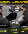 Bare Tool One Half Inch Cordless Impact Wrench, 1110 Ft-Lbs Brushless Motor, No Battery Or Sockets Included, close-up in use