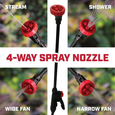 1 Gallon Pump Sprayer For Lawn And Garden, Weeds, Pesticides And More, Lightweight Durable Sprayer With 4-In-1 Nozzle display
