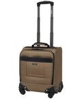 Underseat 17 Inch Spinner Carry On Luggage With USB Charging Port For Air Travel Mocha Color 4 Wheel Spinner