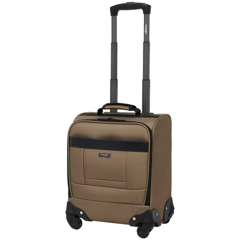Underseat 17 Inch Spinner Carry On Luggage With USB Charging Port For Air Travel Mocha Color 4 Wheel Spinner