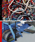 Before and after using Heavy Duty 39.3 Inch Plastic Drag Chain Cable Carrier For CNC Routers And Industrial Machines 1M Closed Type