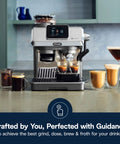 La Specialista Touch Espresso Machine With Grinder And Milk Frother For Home Barista Quality Brews on kitchen counter
