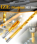 Rugged M2 HSS 1/8-27 NPT Pipe Tap And R Drill Bit Set With Titanium Plating for plumbers, mechanics, DIY thread cutting