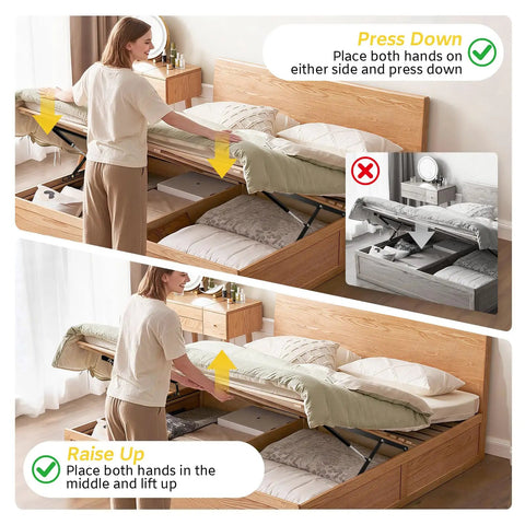 Rugged Steel Bed Lift Mechanism For RV Sofas And Tatami Bunks Got You Cover Rock Solid 48 Pound Capacity Easy Peasy Install kit shown in use.