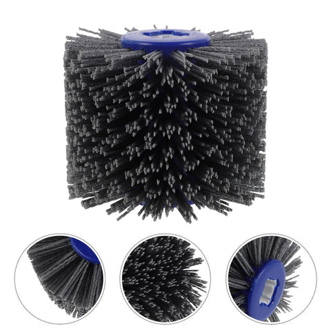 Super Cool Shineofi Wood Door Polishing Buffing Wheel 60 Grit Nylon Fiber Abrasive Drawing Tool close-up view of brush.