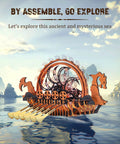 Viking Dragon Ship 3D Puzzle Model Kit For Adults 18 Inch DIY Wooden Puzzle With Laser Cut Basswood Smooth Burr Free Pieces Quick Assembly In About 3 Hours Epic Gift For History Buffs And DIY Fans on water