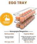 Clear Stackable Egg Holder With Lid And Handle Pack Of 4 For Fridge Organization 14 Slot Egg Tray Keeps Eggs Fresh And Bruise Free