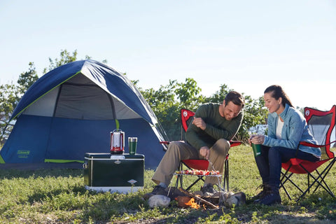 Easy Setup Sundome Camping Tent With Rainfly Weatherproof Shelter For 2 To 6 People Quick 10 Minute Pitch in a grassy field