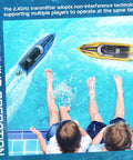 Rad High Speed RC Boat For Pool Lake And Salt Water Remote Control Toy With 32 KPH Top Speed 370S Brushed Motor Battery in action