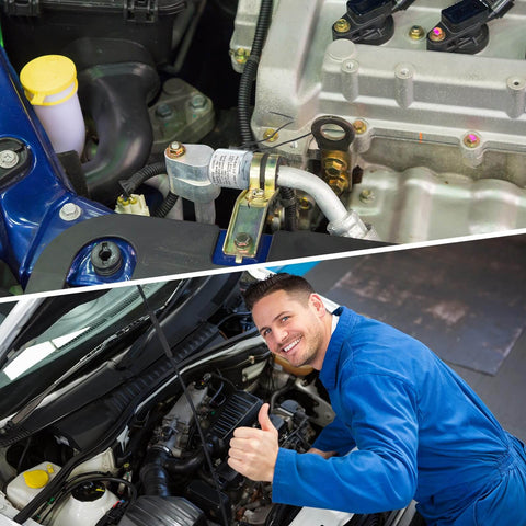 Mechanic with thumbs up near engine; 12V Solenoid Valve For LPG Propane 1/4 NPT Inlet Outlet 180 Degree Lock Off Liquid Vapor Gas Stainless Steel