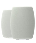 Two white Q14 Tri Band Mesh WiFi 6E System devices for whole home coverage