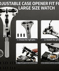 Adjustable case opener for large watches from All In One Watch Repair Kit With Battery Replacement Tools, Pro Grade for DIY watch repair
