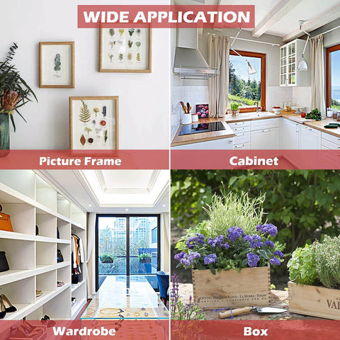 Wide application of Set Of 8 90 Degree Corner Clamps For Woodworking in cabinets, picture frames, wardrobes, and boxes.