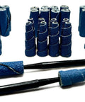 50 Piece Zirconia Abrasive Sanding Cartridge Spiral Roll Sander Kit with Mini Cone and Cylinder Rolls for Die Grinder