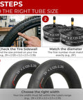 Three steps for choosing bike tube size, Pack Of 2 29 Inch Bike Inner Tubes Fits 29 X 2.125/2.2/2.3/2.35 Tires, 48mm Schrader Valve, Butyl Construction